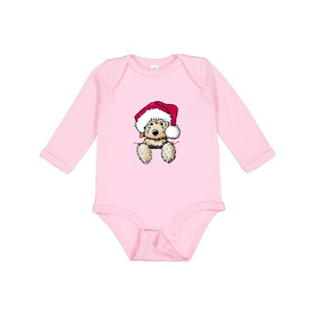 

Inktastic KiniArt Christmas Goldendoodle Gift Baby Boy or Baby Girl Long Sleeve Bodysuit