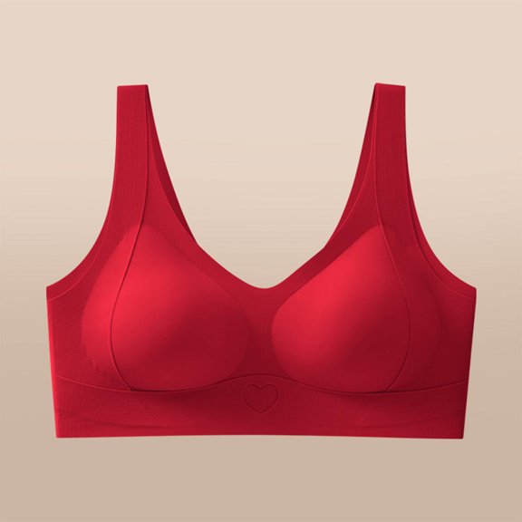 PInxai Bras for Women No Underwire Wide Straps Underwear Comfortable Breathable Basic Bralette with Support