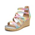 thumbnail image 1 of Sandalias de Cuña para Niñas DREAM PAIRS Talla 6 Arcoíris Tacón 6 cm, 1 of 6