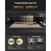 LaserPecker LX2 All-in-One Desktop Laser Engraver Cutter, 20W, 19.7 x 12 Working Area, 1000mm/s High-Speed