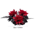 thumbnail image 2 of Halloween Candle Holders, 2 Pcs Burgundy Rose Flower Candle Wreath Rings, Gothic Halloween Decor, Candle Rings Wreaths for Pillar Candles, Artificial Red Black Floral Mini, 2 of 7