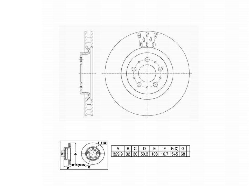 Winstop Brake Rotor, Front WS247579, Volvo S60 2007-2004