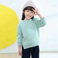 thumbnail image 5 of XBASW Toddler Baby Boys Girls Fleece Sweatshirt Kids Solid Color Sweater Long Sleeve Autumn Winter Pullover Tops for 6M -7T, 5 of 10