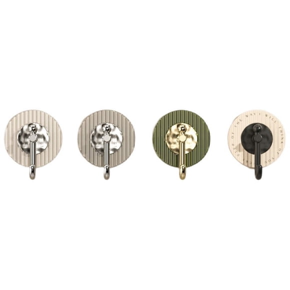 Crochet Adhésif 4Pcs Crochets Auto-Adhésifs Forme Non Marquante Sans Poinçon Crochet en Plastique Stockage Multifonctionnel Fort Chapeau Veste Cintre Cuisine Chambre Mur Crochets Produits Ménagers