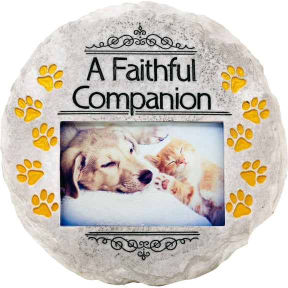 FAITHFUL COMPANION STEP STONE / DECORATIVE WALL PLAQUE