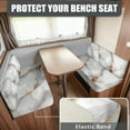 thumbnail image 2 of Yuyamidu White Marble Print RV Dinette Cushion Covers 2 Pcs Couch Cover for RV Camper Sofa Soft RV Stretch Sofa Seat Slipcovers Stretchable Camper Cushion Cover, 2 of 7