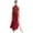 Burgundy, variant on Womens Lyrical Dance Dress Halter Strappy Back Rhinestones Split Dress for Stage Performance Black S