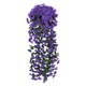 thumbnail image 2 of Flores colgantes de cesta de glicinia artificial – Guirnalda de orquídea de seda violeta falsa para decoración de paredes, arco de boda, decoración de hogares y jardíns, 2 of 6