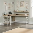 thumbnail image 2 of Sauder Canal Street Engineered Wood L-Shaped Computer Desk in Coastal Oak, 2 of 13