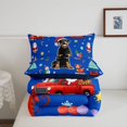 thumbnail image 5 of Manfei Xmas Holiday Season Queen Comforter Set,Farmhouse Christmas Snowflake Comforter Sets Queen,Navy Blue Reversible,3 Pieces,1 Comforter and 2 Pillowcases, 5 of 7