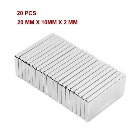 20Pcs Super Strong Rare Earth Magnets Bar,Metal Neodymium Magnets, for Refrigerator Cruise Crafts DIY Science Industrial Kitchen Tool Storage