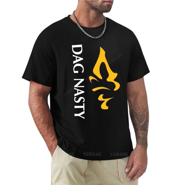 Camiseta de cuello redondo para hombre camisa de gran tamaño con estampado gráfico grande y alto Dag Nasty