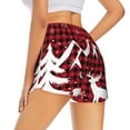 thumbnail image 3 of Goofa Christmas Buffalo Plaid Printed Women 2 in 1 Running Shorts,Quick Dry Athletic Workout Shorts,High Waisted Athletic Shorts with Liner Pockets-XX-Large, 3 of 9