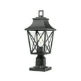 thumbnail image 4 of Outdoor Post Light, Black Pole Lantern Lighting Fixture with Pier Mount Base Hard Wired, Outdoor Column Lights Exterior Lamp Post Lantern with Glass for Garden Yard Patio Path (1 pack), 4 of 5