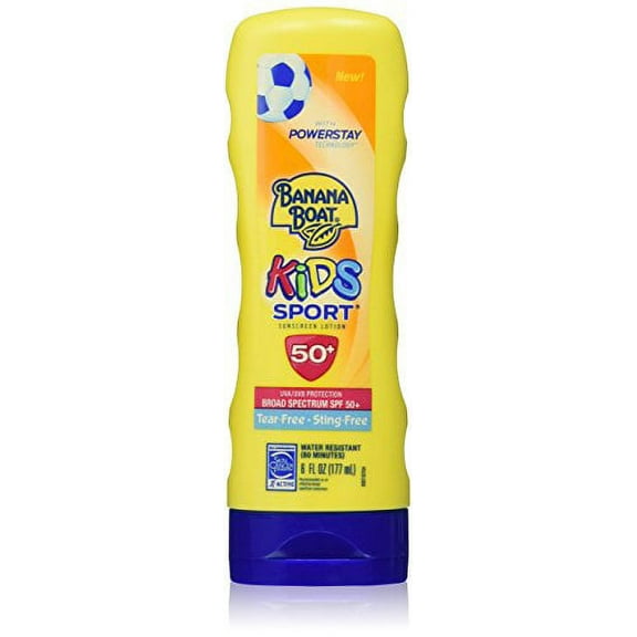 Banana Boat Kids Sport Sunscreen Lotion Broad Spectrum SPF 50  6 oz (Pack of 4)