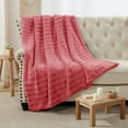 thumbnail image 2 of Home Soft Things Oversized Derby Double Sided Fauxfur Throw Pink Faux Fur, Microfiber, 2 of 9