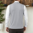 thumbnail image 4 of YMNXA Mens Sweaters Vest Sleeveless V Neck Solid Color Buttons Knitted Comfortable Slim Fit Top For Casual Daily Wear Light Gray M, 4 of 5
