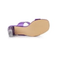 thumbnail image 6 of BLISSFUL STEP Women's Sandals Block Heels Clear Colorful Straps Slides Sandals, 6 of 8