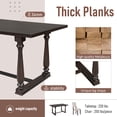 thumbnail image 5 of Bellemave 6-Piece Dining Table Chair Set, Kitchen Dining Table Set with Wooden Rectangle Table & 4 Upholstered Chairs & an Upholstered Bench, Espresso, 5 of 14