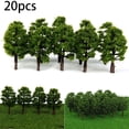 thumbnail image 1 of 20Pcs 8cm Model Trees 3D Landscape Artificial Miniature Tree Scenery Decoration Model Willow Trees Layout Train Railway, 1 of 9