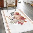 thumbnail image 2 of Fall Pumpkins Area Rugs 3'x5', Washable Small Throw Rugs for Living Room Bedroom, Thanksgiving Autumn Flower Leaf Plant Indoor Outdoor Rug Non-Slip Low Pile Carpet Runner Reversible Floor Mats, 2 of 8
