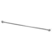 Naiture 60'' Straight Sliding Clothes Rail, Shower Curtain Rod with Swivel Flange or Bracket, Chrome Finish
