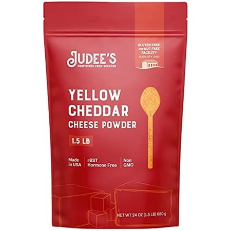 Judee s Gluten-Free Cheddar Cheese Powder - Soup & Sauce Powder - Gluten-Free & Nut Free Seasoning - Snack-Ready Cheese Seasoning - 1.5 lb