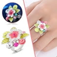 thumbnail image 1 of TopLLC Rings Fashionable Individual Character Drops Oil Flower To Reveal Your Character the ring, 1 of 9
