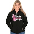 thumbnail image 4 of Faith Hope Love Breast Cancer Aware Zip Hoodie Sweatshirt Women Brisco Brands M, 4 of 6