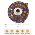 thumbnail image 6 of 15 Inch Round Placemats Set of 4, Orange Purple Spring Floral Non Slip Heat Insulation PP Table Mats, Vintage Botanical Summer Flower Washable Place Mats for Kitchen Dining Party Table Decor, 6 of 7