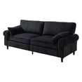 thumbnail image 2 of Lunale 80" Oversized Loveseat Sofa, Modern 2-Seater Cloud Couch for Living Room, Black Corduroy, 2 of 6