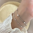 thumbnail image 3 of Women Bracelet Adjustable Sweet Elegant Bright Luster All Match Decoration Gifts Love Heart Chain Bracelet Party Charm Jewelry for Girlfriends-Silver, 3 of 8