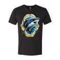 thumbnail image 2 of Ocean Shark Big Mouth Mens Premium Tri Blend T-Shirt, Vintage Black, 2XL, 2 of 3