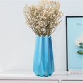 thumbnail image 4 of Pampas Grass Jarrón de cerámica Florero geométrico hecho a mano Oro blanco brillar Electrónica, 4 of 5