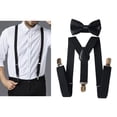 thumbnail image 1 of Tirantes ajustables Fernando para hombre con Pajarita y Clips negro, 1 of 8