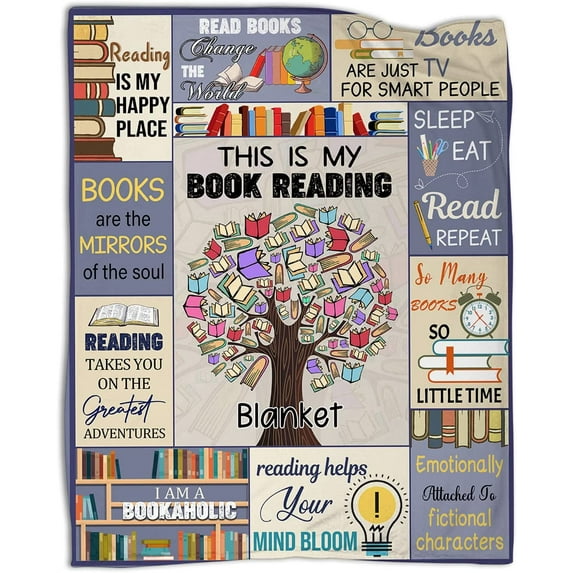 Book Lovers Gifts Reading Blanket Gifts for People Who Like to Read Gifts for Book Lovers Throw Blanket 50X60 Inch