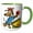 Green/White, variant on 3drose, Funny Dachshund Puppy Dog Playing Table Tennis or Ping Pong Sports, 11oz Magic Transforming Mug