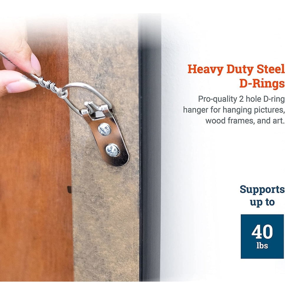 Applicable to 50 Pieces Heavy Duty D-Ring Picture Hangers
