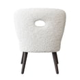 thumbnail image 7 of BELLEZE Modern Sherpa Accent Chair, Upholstered Armless Furry Slipper Chair with Cutout Back, Comfy Faux Furry Cute Corner Side Chair with Solid Wood Legs for Living Room Bedroom Makeup Room (White), 7 of 7