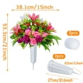 thumbnail image 2 of Flores artificiales de cementerio XONOR con jarrón, juego de 2, 2 of 6