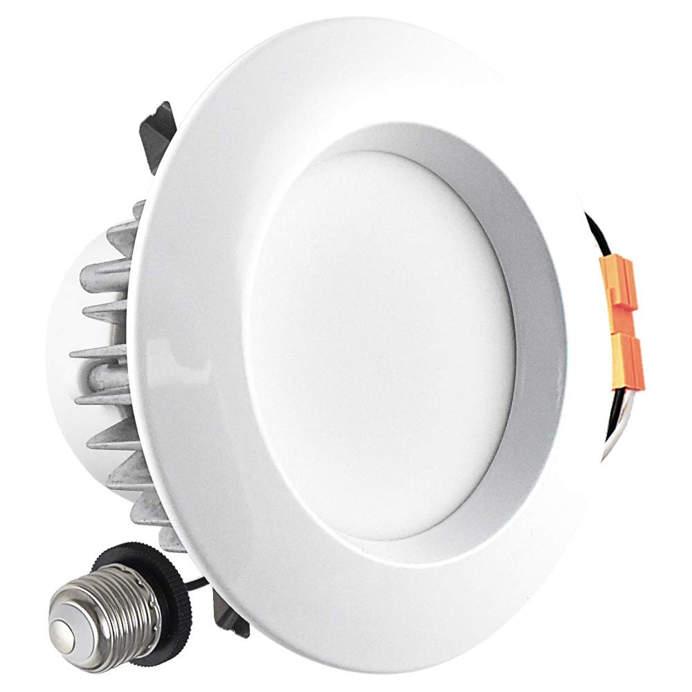 Luxrite 4 Inch Retrofit LED Recessed Lighting Fixture, 9W (60W