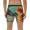 thumbnail image 2 of Men's Boxer Briefs, Space Adventurer Cat Soft and Breathable Mens Underwear Boxer Briefs With Widen Waist, 2 of 5