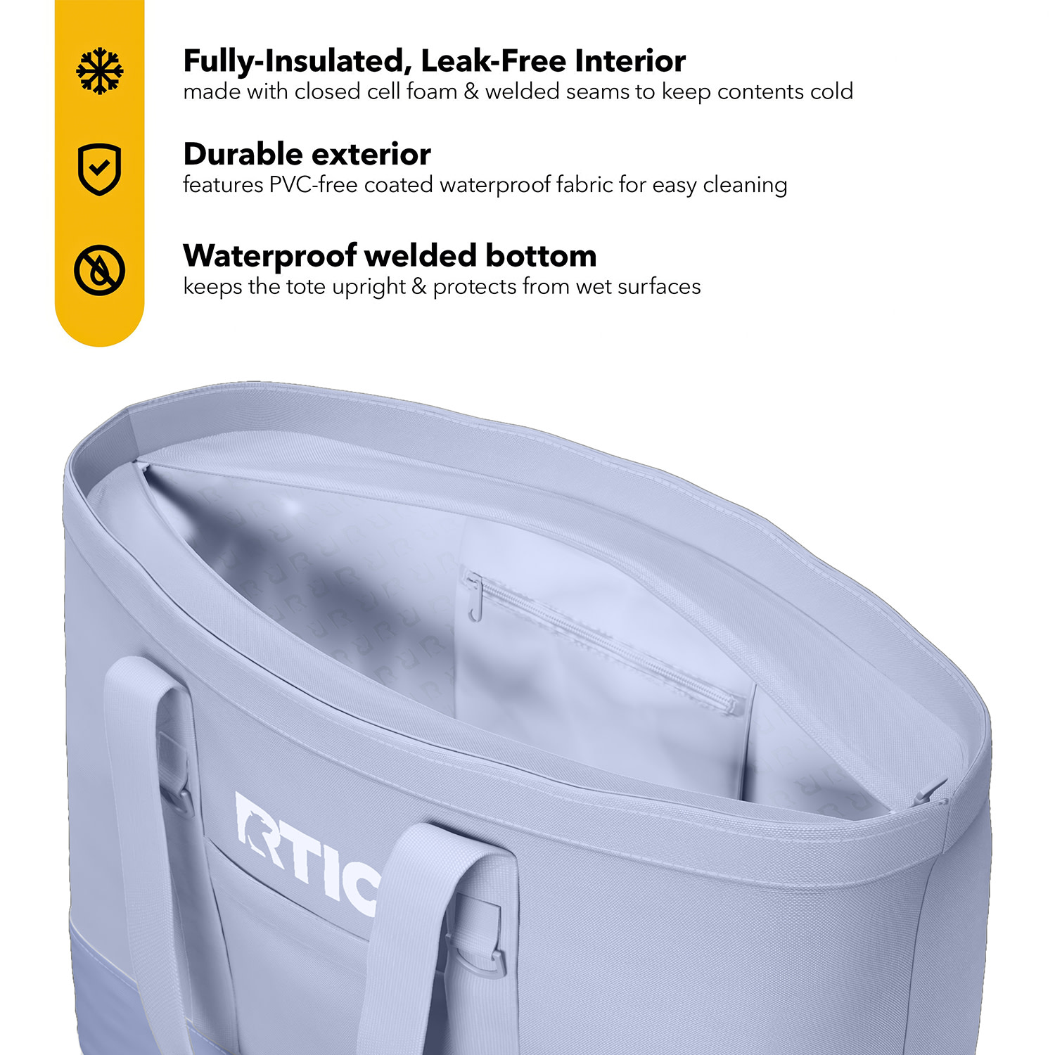 RTIC 58-Can Insulated Tote Cooler Bag, Periwinkle photo 5
