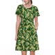 thumbnail image 1 of Fotbe Crayfish Army Vestido Largo de Moda para Mujer, Vestido Tipo Camiseta con Manga Corta y Estilo Casual a Rayas y Bloques de Color, 1 of 6