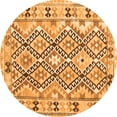 thumbnail image 1 of Ahgly Company Indoor Round Southwestern Orange Country Area Rugs, 7' Round, 1 of 1
