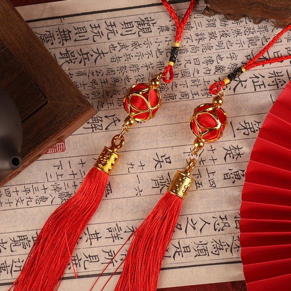 FENGGUIQU Tassel Red Lantern Traditional Chinese Style 10Pcs