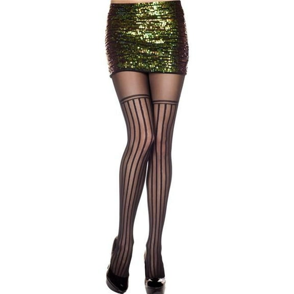Music Legs Women's Vertical stripes spandex pantyhose