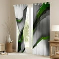 thumbnail image 3 of Feelyou Adult Modern Fashion Blackout Curtains Set of 2 (52x84 Each), Green Abstract Geometric Window Curtains, Stripes Ombre Curtains and Drapes, Blackout Curtains Home Decor, 3 of 6