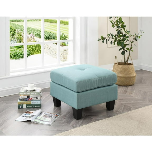 Glory Furniture Newbury G500-O Ottoman, Teal