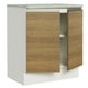 thumbnail image 4 of Mostrador de Cocina Madesa Glamy 70 cm 2 Puertas - Blanco/Marrón Madesa G2470BGL, 4 of 8